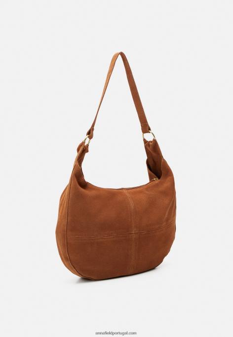 mulheres bolsa de couro conhaque F4BZ0D2358 Anna Field