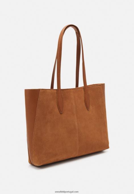 mulheres bolsa de couro conhaque F4BZ0D2464 Anna Field