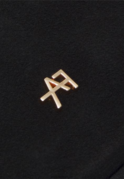 mulheres bolsa de couro preta F4BZ0D2335 Anna Field