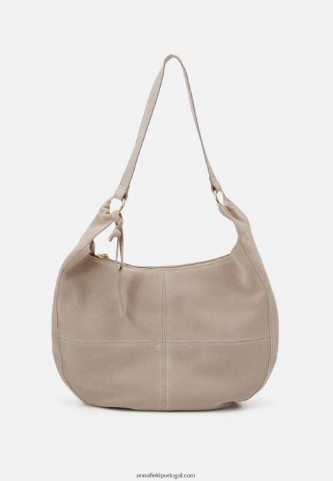 mulheres bolsa de couro taupe F4BZ0D2300 Anna Field