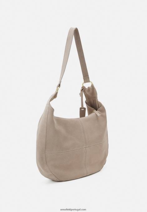 mulheres bolsa de couro taupe F4BZ0D2300 Anna Field