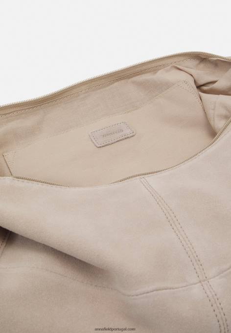 mulheres bolsa de couro taupe F4BZ0D2300 Anna Field