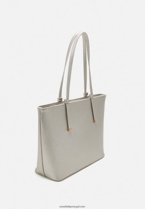 mulheres bolsa de mão prateada F4BZ0D2351 Anna Field
