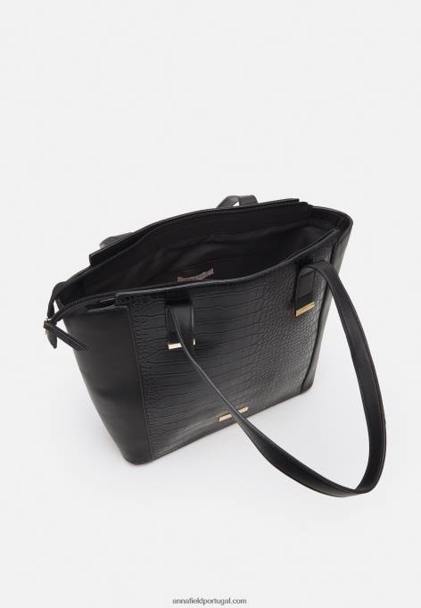 mulheres bolsa tote 802 preta F4BZ0D2483 Anna Field