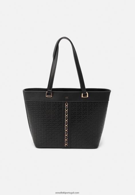 mulheres bolsa tote 802 preta F4BZ0D2488 Anna Field