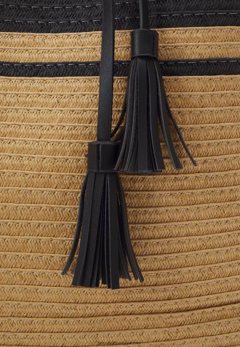 mulheres bolsa tote bege/preta F4BZ0D2478 Anna Field