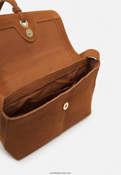 mulheres bolsa transversal de couro conhaque F4BZ0D2554 Anna Field