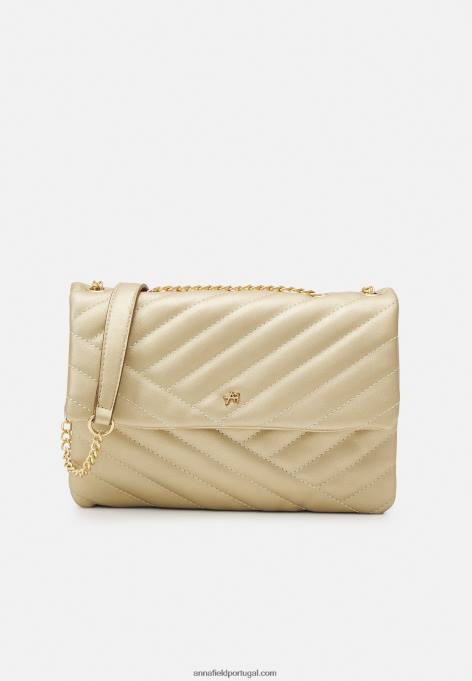 mulheres bolsa transversal dourada F4BZ0D2513 Anna Field