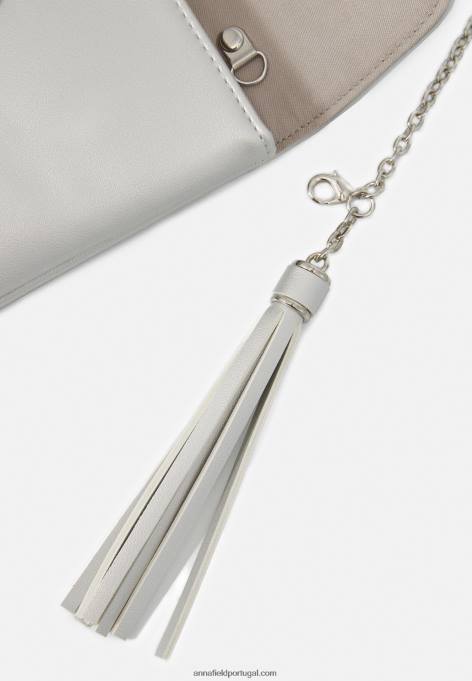 mulheres clutch 971 prateada F4BZ0D2444 Anna Field