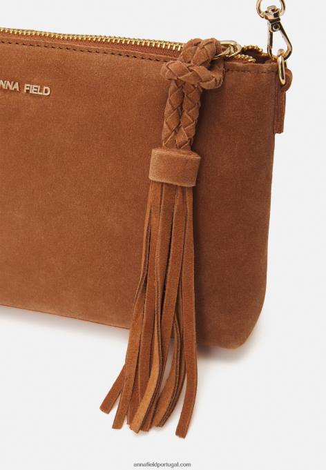 mulheres clutch de couro conhaque F4BZ0D2438 Anna Field