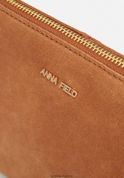 mulheres clutch de couro conhaque F4BZ0D2438 Anna Field