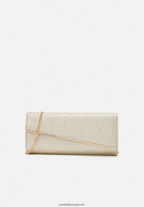 mulheres clutch dourada F4BZ0D2424 Anna Field