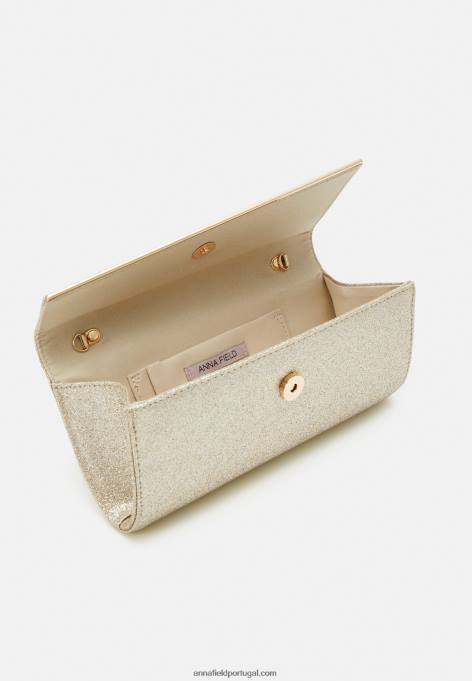 mulheres clutch dourada F4BZ0D2424 Anna Field
