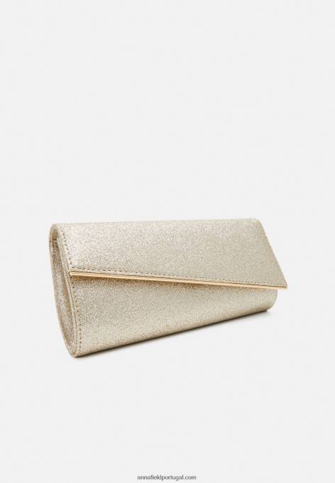 mulheres clutch dourada F4BZ0D2424 Anna Field