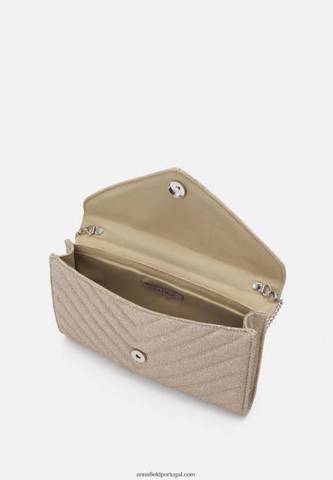 mulheres clutch dourada F4BZ0D2427 Anna Field