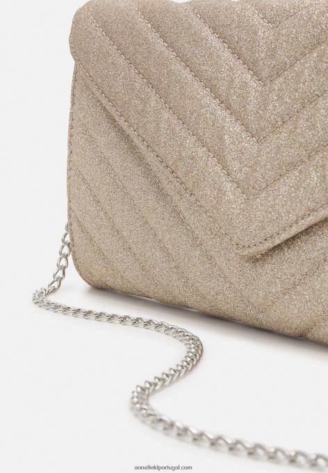 mulheres clutch dourada F4BZ0D2427 Anna Field