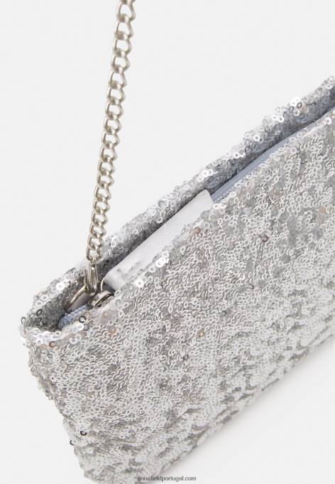 mulheres embreagem 104 prata F4BZ0D2431 Anna Field