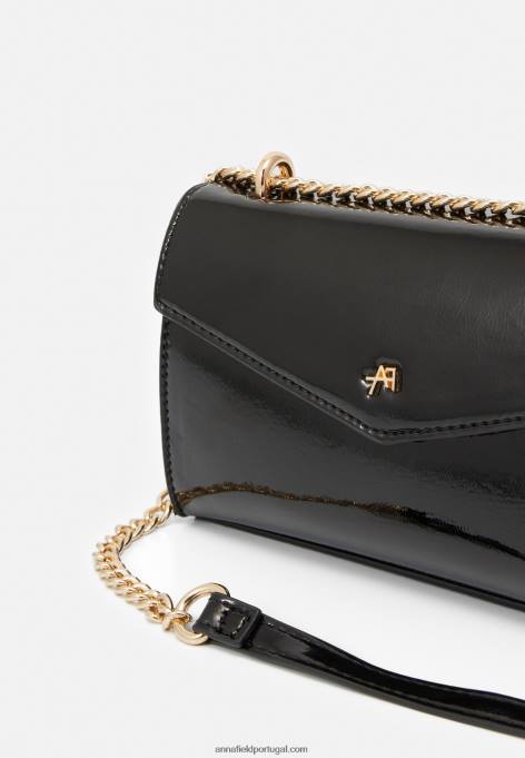 mulheres embreagem 802 preta F4BZ0D2407 Anna Field