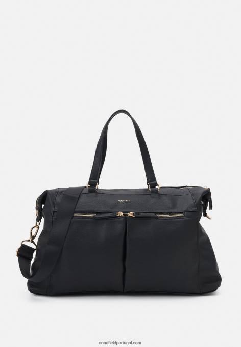 mulheres saco de fim de semana preto F4BZ0D2633 Anna Field