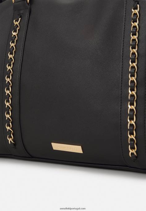 mulheres saco de fim de semana preto F4BZ0D2640 Anna Field