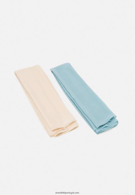 mulheres 2 pack de lenço azul claro/nude F4BZ0D2711 Anna Field