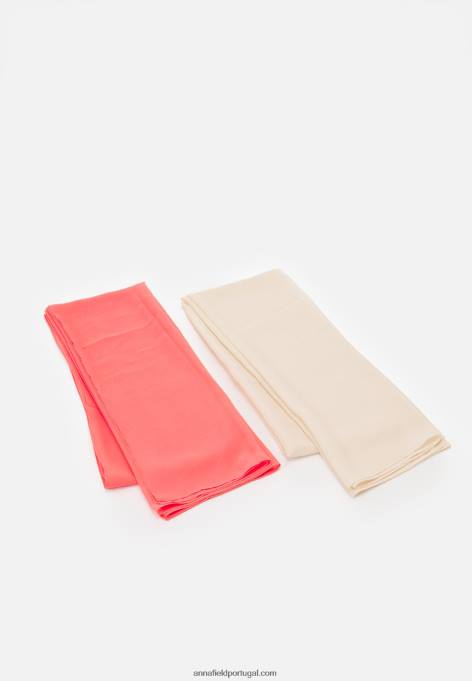 mulheres 2 pack de lenço rosa/nude F4BZ0D2713 Anna Field