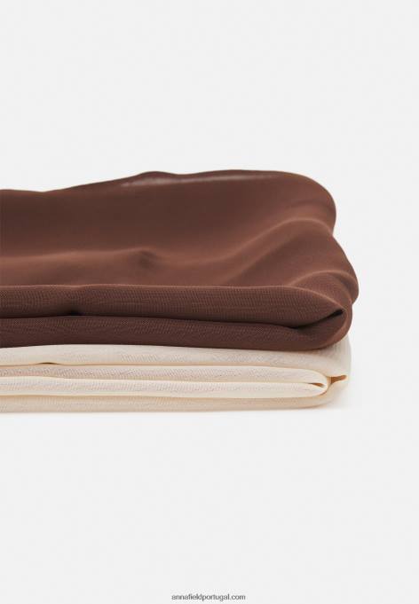 mulheres Pacote com 2 lenços de cabeça esbranquiçados/marrons F4BZ0D2710 Anna Field