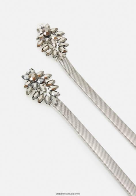 mulheres cinto prateado F4BZ0D2732 Anna Field