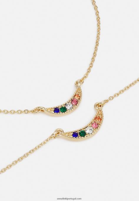 mulheres colar conjunto dourado F4BZ0D2654 Anna Field