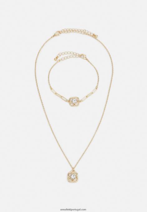 mulheres colar conjunto dourado F4BZ0D2657 Anna Field