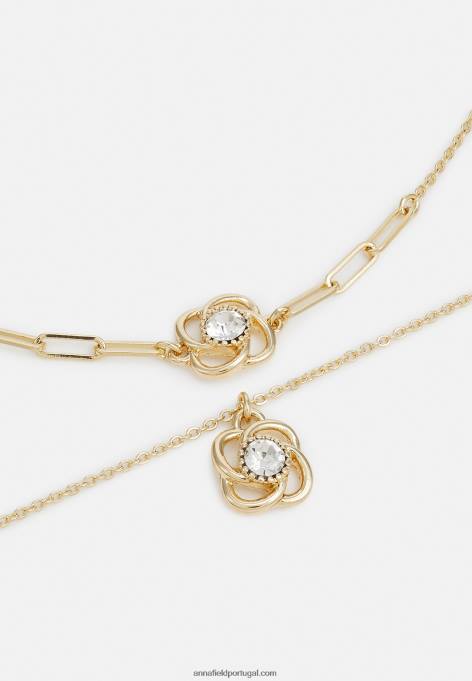 mulheres colar conjunto dourado F4BZ0D2657 Anna Field