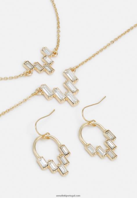 mulheres jogo de brincos dourados F4BZ0D2653 Anna Field