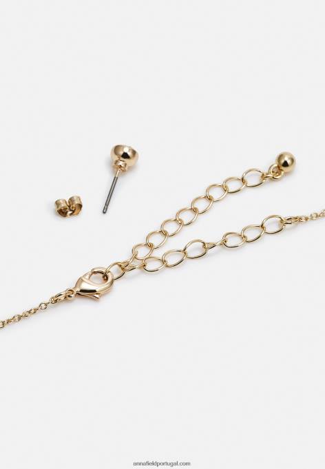 mulheres jogo de brincos dourados F4BZ0D2655 Anna Field