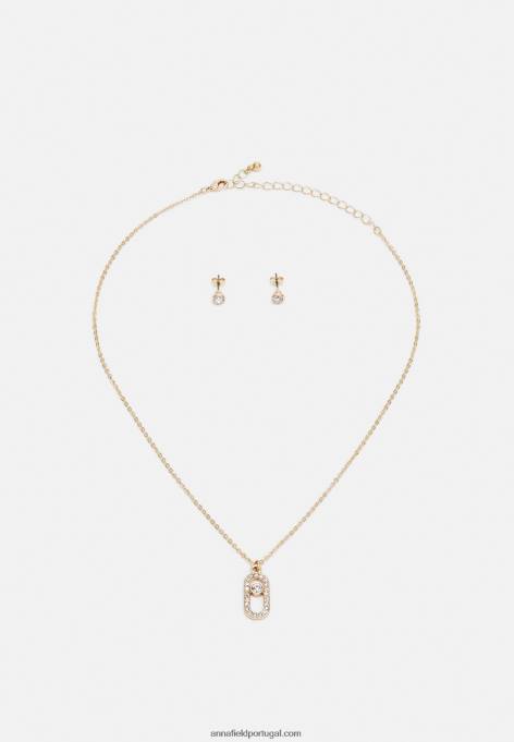 mulheres jogo de brincos dourados F4BZ0D2656 Anna Field
