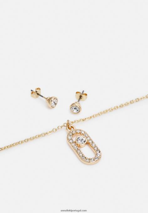 mulheres jogo de brincos dourados F4BZ0D2656 Anna Field