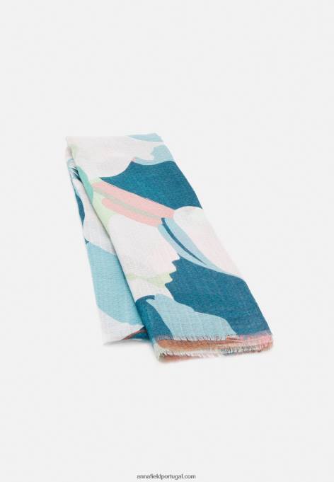 mulheres cachecol verde/bege F4BZ0D2828 Anna Field