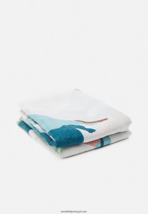 mulheres cachecol verde/bege F4BZ0D2828 Anna Field