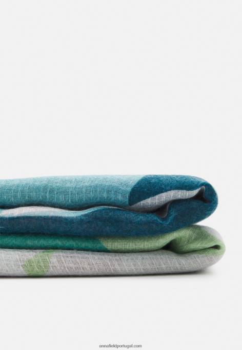 mulheres cachecol verde/bege F4BZ0D2828 Anna Field