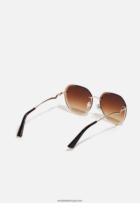 mulheres óculos de sol dourados F4BZ0D2703 Anna Field