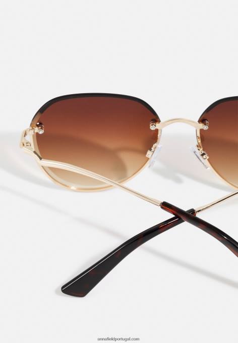 mulheres óculos de sol dourados F4BZ0D2703 Anna Field