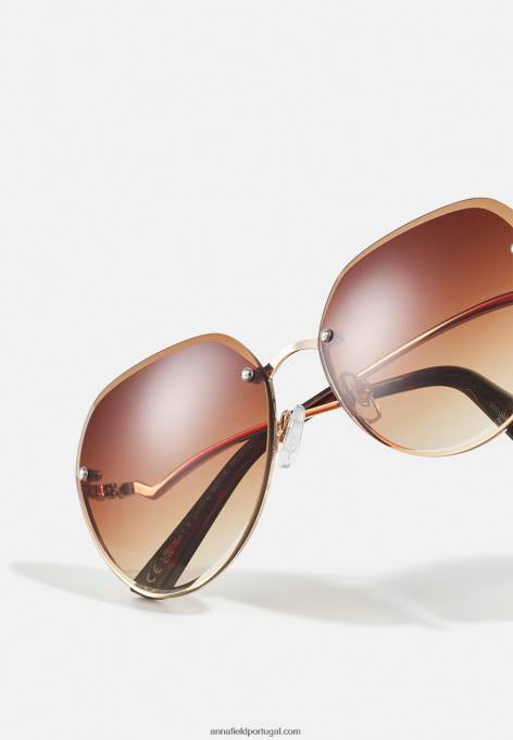 mulheres óculos de sol dourados F4BZ0D2703 Anna Field