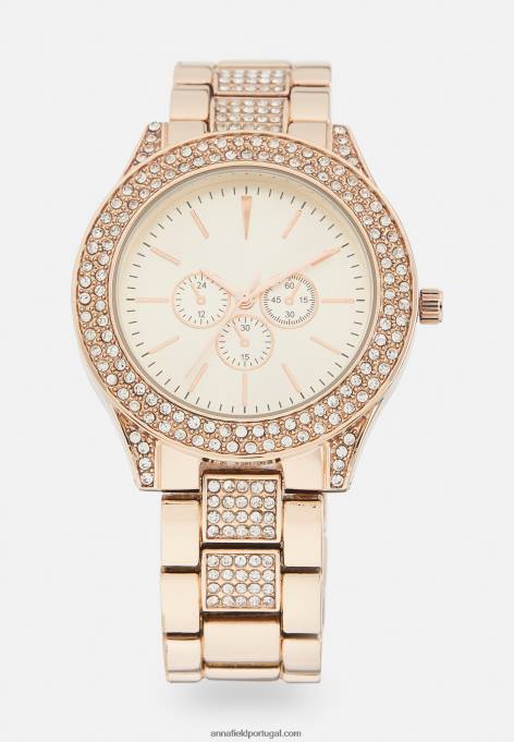mulheres relógio cor de ouro rosa F4BZ0D2781 Anna Field