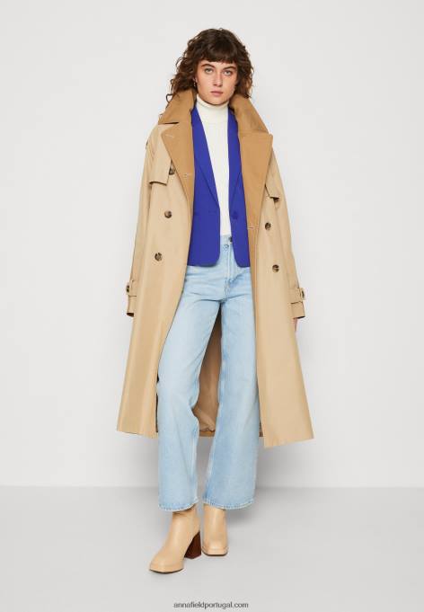 mulheres blazer azul F4BZ0D717 Anna Field