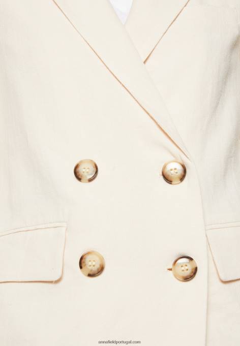 mulheres casaco curto bege F4BZ0D711 Anna Field