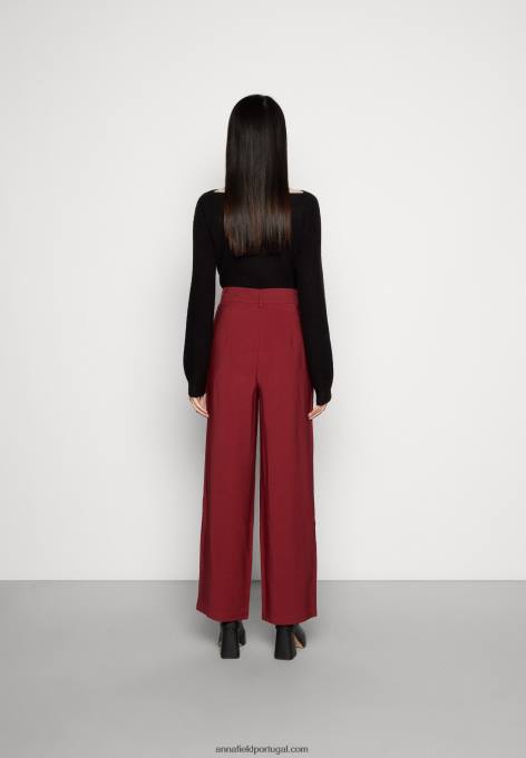 mulheres calça bordeaux F4BZ0D606 Anna Field