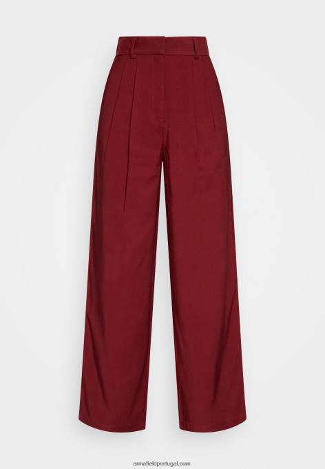 mulheres calça bordeaux F4BZ0D606 Anna Field