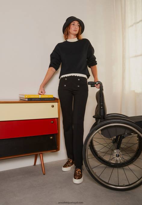 mulheres calça preta F4BZ0D639 Anna Field