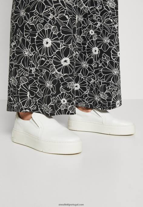 mulheres calça preta/branca F4BZ0D624 Anna Field