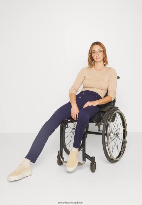 mulheres calças azul escuro F4BZ0D643 Anna Field