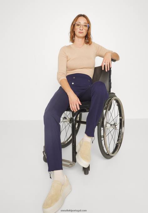 mulheres calças azul escuro F4BZ0D643 Anna Field